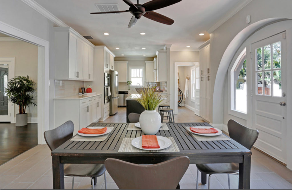 dining room home staging