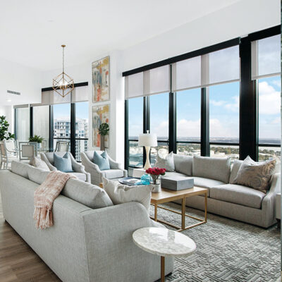 Tampa living room designed by Home Frosting interior design studio