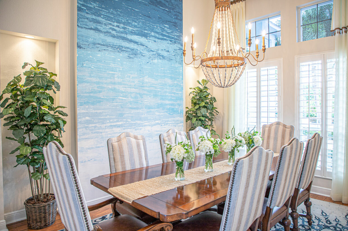 Dining room interiors designed by Tampa's best interior design studio Home Frosting