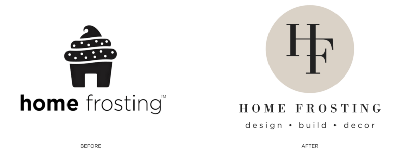 Home Frosting logo - before and after